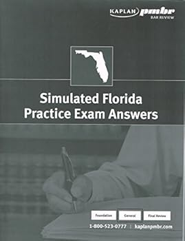 Paperback Simulated Florida Practice Exam Answers (General) Kaplan PMBR - 2010 Book