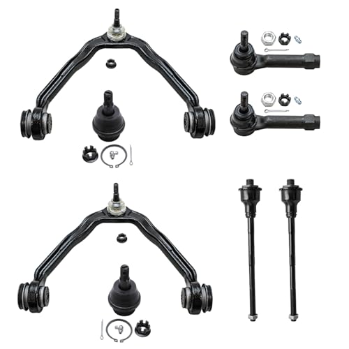Detroit Axle - Front End 8pc Suspension Kit for Chevy GMC Silverado Sierra Yukon XL Suburban Avalanche 1500 Tahoe Cadillac Escalade ESV EXT Upper Control Arms w/Ball Joints Lower Ball Joints Tie Rods