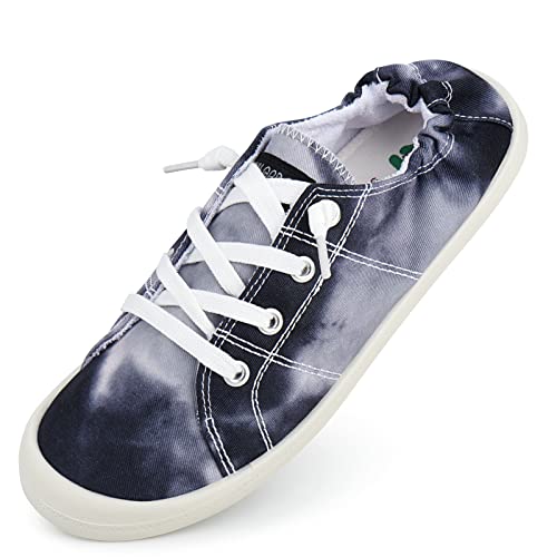 Image of JENN ARDOR Women's Low Top Canvas Slip On Sneaker Comfort Casual Shoes Walking Flats