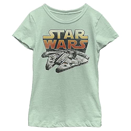 T-shirt Star Wars Falcon fille en maille chinée menthe taille M