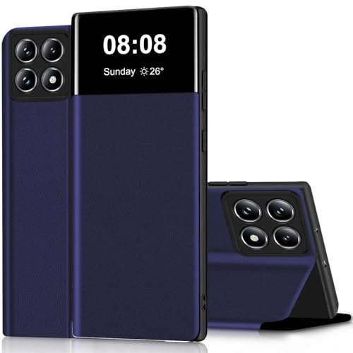 Étui portefeuille Xiaomi 14T fini les rayures écran bleu