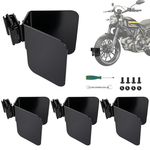 4 PCS Motorcycle E-Track Wheel Chock, Heavy Duty E-Track Wheel