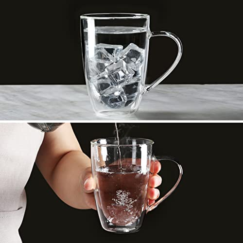 Lot De 2 Tasses En Verre à Poignée - Verres à Café Rétro - Occasion