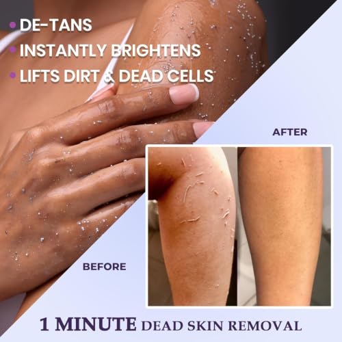 Image of Sanfe Instant Tan & Dead Skin Removal Exfoliating Gel | Visibly Removes Tan | AHA Exfoliation in Minutes | Smooth & Bright Skin | 100g, Pack of 1