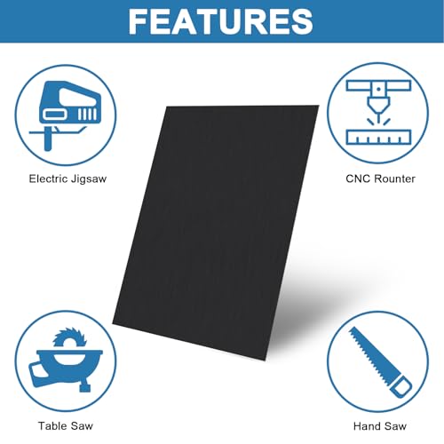 Ckvihav CISKY-BALUM-240727-63 Anodized Aluminum Sheet Metal 12 X 16 X 1/32 Inch Black Anodized Aluminum Metal Plates Engraving Blanks thumb #1