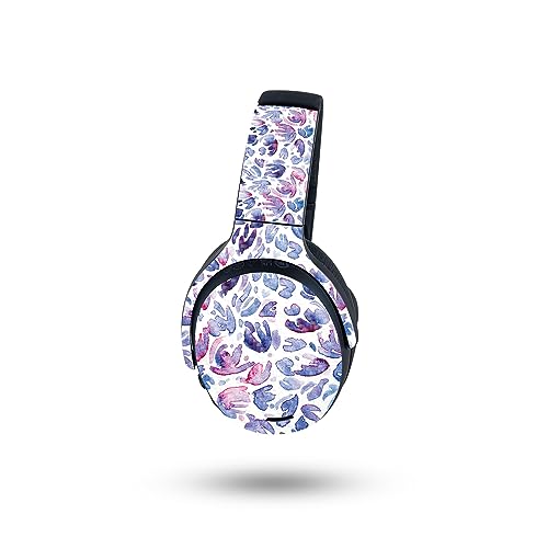 Image of MightySkins Carbon Fiber Skin Compatible with Skullcandy Crusher ANC 2 - Blue Petals | Protective, Durable Textured Carbon Fiber Finish | Easy to Apply