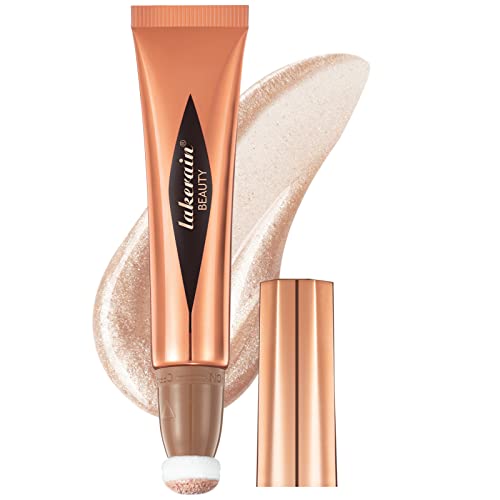Face Liquid Highlighter Beauty Wand With Cushion Applicator - Natural Matte Finish Shading Bronzer Cream Stick Lightweight, Blendable And Super Silky Cream Contouring - Cruelty-Free And Vegan (03# Highlighter Stick) #TOP19