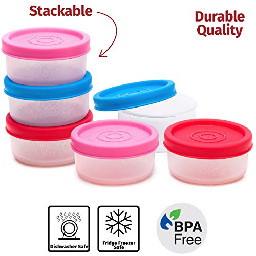 Image of SIGNORA WARE Nano BPA Free Plastic Containers Set (40ml x 6 | Set of 6 | Multicolor)