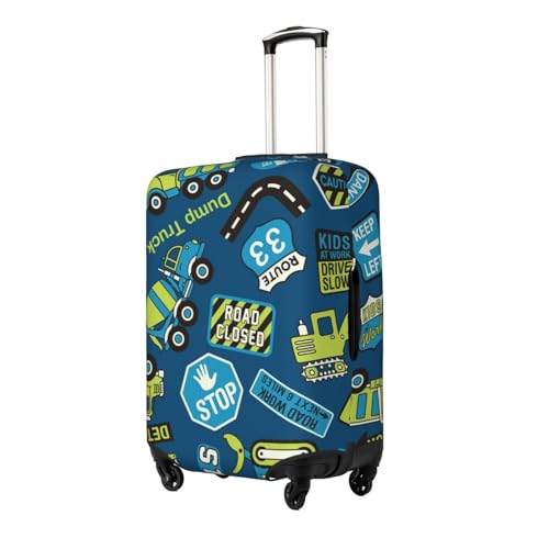 Dump Truck Print Luggage Cover Elasticated Suitcase Covers TSA Approved Stylish Scratch Washable Resistant Case Protector for Kids and Adults2