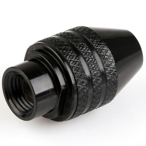 Image of M8 x 0.75mm Keyless Drill Chuck for Rotary Tools, 0.3-3.2mm Capacity Quick Change 3-Jaw Holder, Rust-Proof Alloy with Knurled Grip