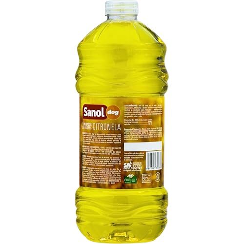 Sanol Dog Eliminador De Odores Para Cães E Gatos Citronela 2 Litros Amarelo