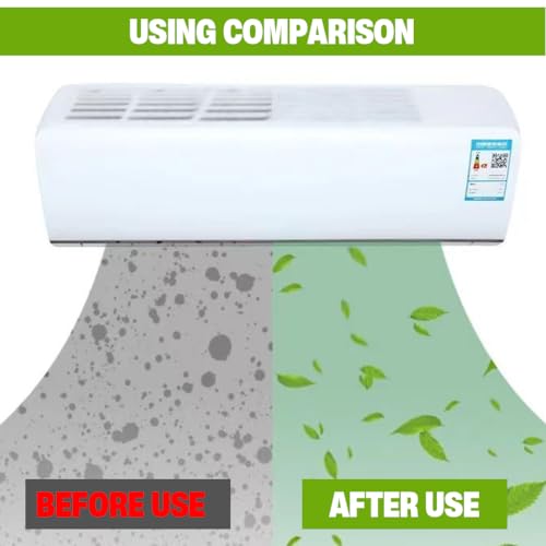 Image of HASTHIP Ac Cover - 10 Sheet 20 x 80 cm Non Woven Universal Ac Purifier Filter for Split Air Conditioner with Self-Adhesive Tabs Air Conditioner Accessories Stops Dust for Mobile Mini for Home, White