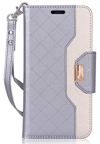 ProCase iPhone Xs Max Wallet Case, Flip Kickstand Case with Card Slots Mirror Wristlet, Folding Stand Protective Cover for Apple...