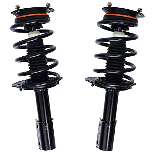 Image of Detroit Axle - 2WD Struts Shocks Kit for 2001-2005 Pontiac Aztek 2 Front Ready Suspension Struts w /Coil Spring 2 Rear Shock Absorbers Assembly 2 Front Sway Bars 2002 2003 2004 Replacement