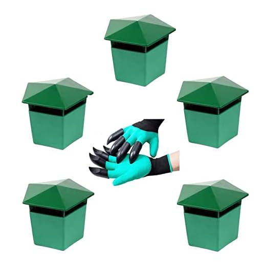 JUSHUMAOYI Slug Cage for Garden,Snail Cage Garden Tools,5pcs+1gardening Gloves with Claws