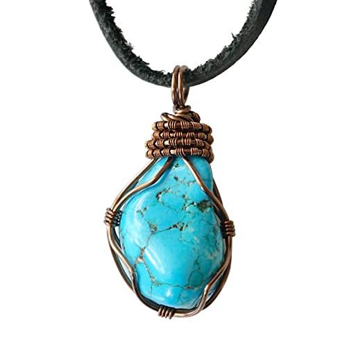 Men's Birthstone Crystal Necklace - Antique Bronze