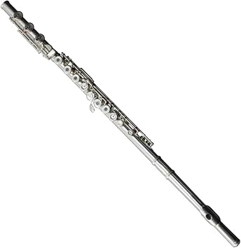 Woodwind Instruments 18 Hole Sterling Silver Flute Professional Orchestra Rose Gold Flute E Key B TailSterling silver