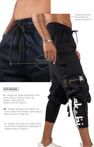 White Cargo Pants for Men Broadcloth Mid Rise Slant & Flap Pocket Sweat Pant3