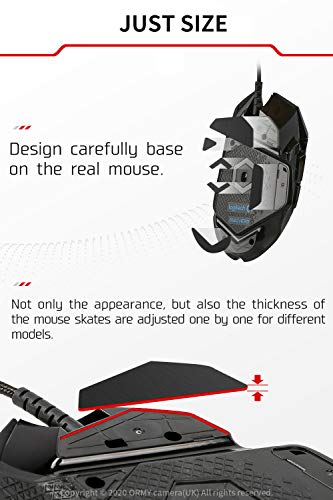 Hotline Games Mouse Skates 2Sets 0.6mm Mouse Feet Pad Mouse Skatez Mice Feet Replacement Feet (for SteelSeries Rival 300)