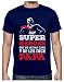 Green Turtle Camiseta para Hombre - Regalos para Hombre, Regalos para Padres Originales, Regalo Padre Divertido - Mi Papá es mi Súper Héroe - X-Large Azul Oscuro