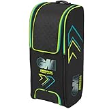 Gunn & Moore GM Cricket Duffel Bag | Original Wheelie Duffle | All-Terrain Wheels | Shoe Tunnel, Two Pad Pockets & Padded Straps | Volume - 126 litres | Tough 600 Denier Polyester | Aion Cyan & Fluro