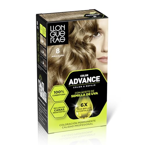 Llongueras Color Advance Tinte Pelo Mujer Coloración Permanente 100% Cobertura Incluso En Canas Resistentes - Tono 6 RUBIO OSCURO