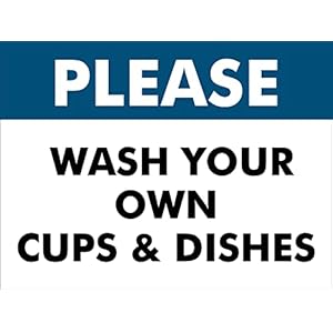 Warnschild Bitte Waschen Sie Ihr Eigenes Tassengeschirr Personalisierte Verbotsschild Retro Metallschild 20X30Cm, Warnmarkierung