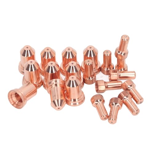 Eletrodos da Tocha de Corte de Plasma, Acabamento Fino de Bronze, 20 Peças de Bicos, Conjunto Aperta