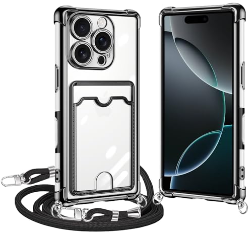 ATUSIDUN For 16 Pro �P�[�X �N���A �V�����_�[ ATUSIDUN For16 pro �J�o�[ �J�[�h���[ �A�C�t�H�� 16Pro �X�}�z�P�[�X ���|�� �񂩂� �΂߂��� ��|�� �P�[�X ���� TPU �ϏՌ� ���^ �y�� �J�[�h���� ���z