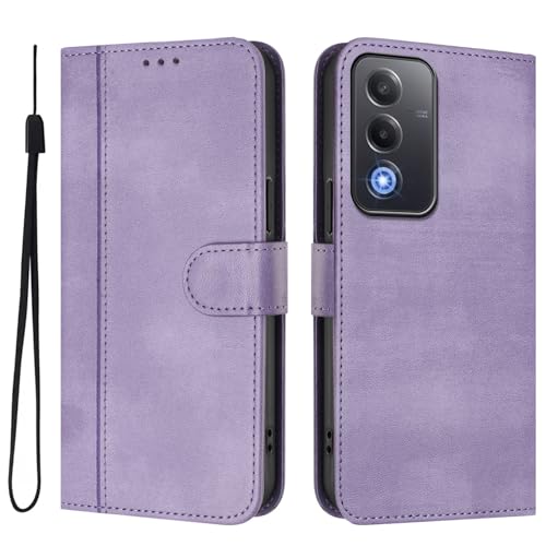 GOGME Custodia Per OPPO A5 4G / 5G - Cover Elegante In Pelle TPU Con Portafoglio, Chiusura Magnetica, Protezione Completa, Viola