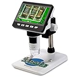 Koolertron 4.3 inch LCD Digital USB Microscope 1080P 50X-1000X Magnification Zoom Handheld Endoscope Inspection Camera Video Recorder,8 LED Adjustable Light,Rechargeable Lithium Battery
