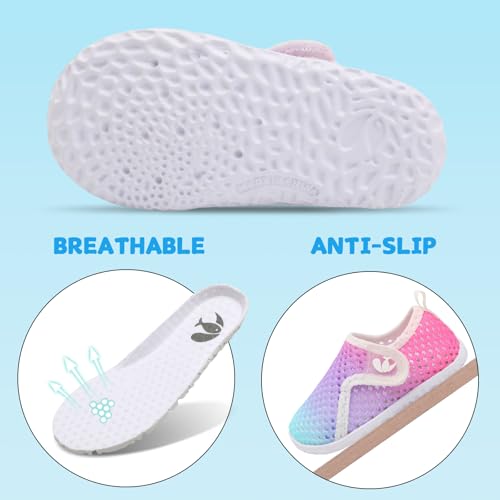 Image of FEETCITY Boys Girls Water Shoes Kids Aqua Socks Quick Dry Barefoot for Beach Swimming Pool