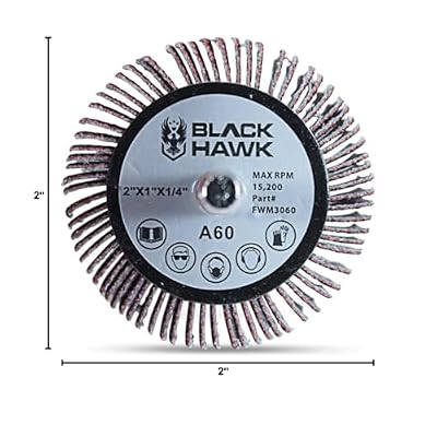 BHA Aluminum Oxide Shank Mounted Flap Wheels, 2 x 1 x 1/4, 40 Grit - 5 Pack