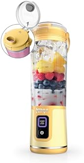 Ninja Blast Portable Blender, Cordless, 18oz. Vessel, Personal Blender For-Shakes and Smoothies, BPA Free, Leakproof-Lid and Sip Spout, USB-C Rechargeable, Dishwasher Safe, Lemon Meringue, BC151LB