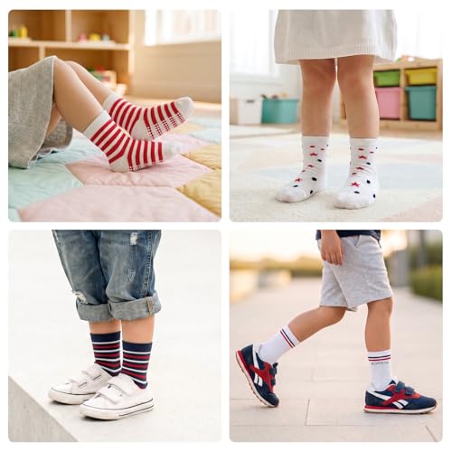 Image of Baby Non Slip Ankle Socks with Grippers for 0 Months-7 Years Old Walking Socks