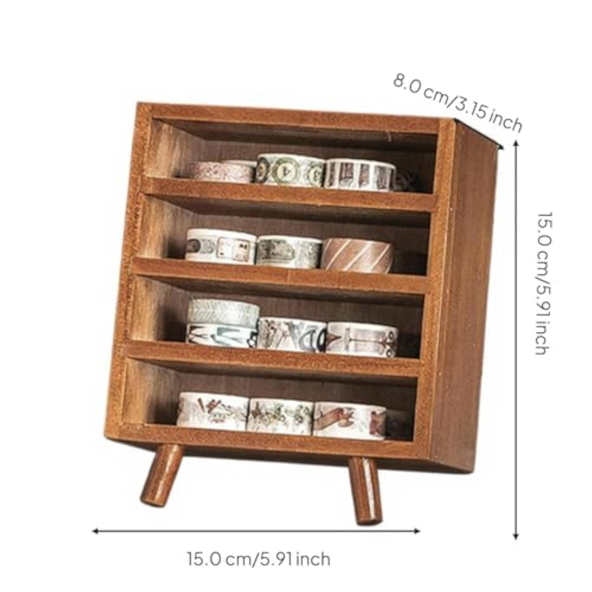 Wood Lipstick Organizer, Multitier Makeup Storage Box