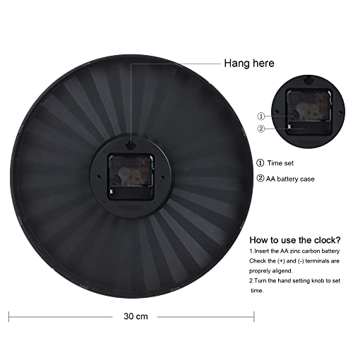 Lafocuse 12 Inch Minimalist 3D Numbers White Gold Wall Clock For Living Room Decor, Modern Kitchen Wall Clock Battery Operated Silent Bedroom Office #TOP7