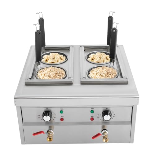 Machine de Cuiseur de Pâtes électrique Professionnelle Indicateur de Bande Réglable en Température 4 Cuiseur à Pâtes électrique Avec Couvercle et...
