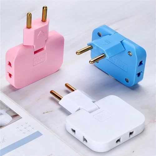 ABHIRA 3 in 1 Adapter Plug, Multi-Port Adapter,Travel Adapte,180 Degree Rotatable Wireless Mini Slim Outlet Adapter,Multi Foldable EU US Converter, 2 Pin Rotate Plug for Charging Multiple Device.-image-16