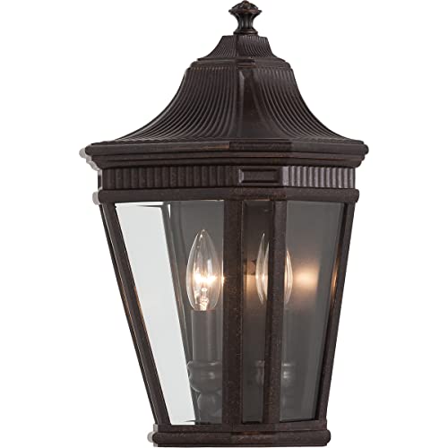 Image of Generation Lighting OL5403GBZ Cotswold Lane Outdoor Patio Lighting Wall Lantern, Bronze, 2-Light (10 Inch W x 16 Inch H) 120watts, cETL Listed, Safety Rated for Wet Locations