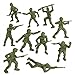 BMC Classic OD Green Plastic Army Men - 40pc WW2 Soldier Figures - Made in USA