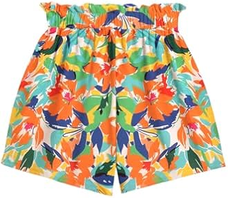 Arshiner Girl's 2 Piece Outfits Summer Tie Knot Tank Top and Paperbag Waist Pocketed Short Sets