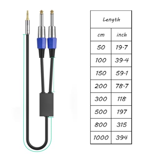 Cable 3.5mm a Doble 1/4 Mono Adaptador Y Splitter miniatura 5