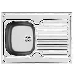 Pyramis INTERNATIONAL (80X60) 1B 1D, Lavello ad incasso in acciaio INOX, liscio, 100111602