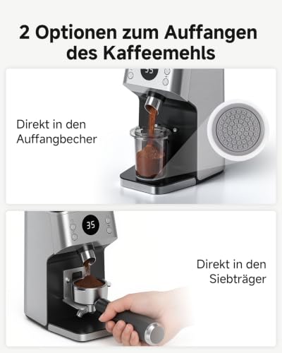 Foto von AAOBOSI Kaffeemühle Elektrisch, 45 Mahlgrade, 40 mm Edelstahl-Kegelmahlwerk