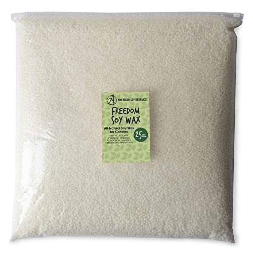 American Soy Organics- 25 lb of Freedom Soy Wax Beads for Candle Making â€“ Microwavable Soy Wax Beads â€“ Premium Soy Candle Making Supplies