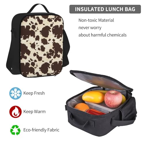 Ensemble sac à dos en toile 3 pièces avec imprimé vache - 5