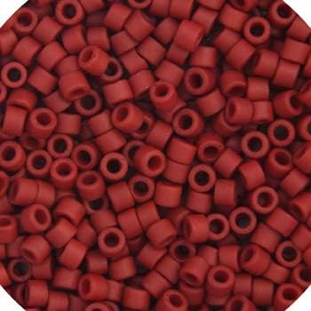 Miyuki Delica 11/0 - Dark Red Maroon Metallic Matte Luster DB0378 - 250gms Bag of Japanese Glass Beads Bulk Bag of Japanese Glass Beads