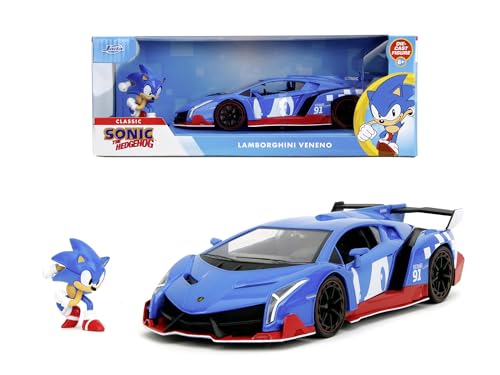 Jada Sonic Lamborghini 1:24 con figura de Sonic incluida