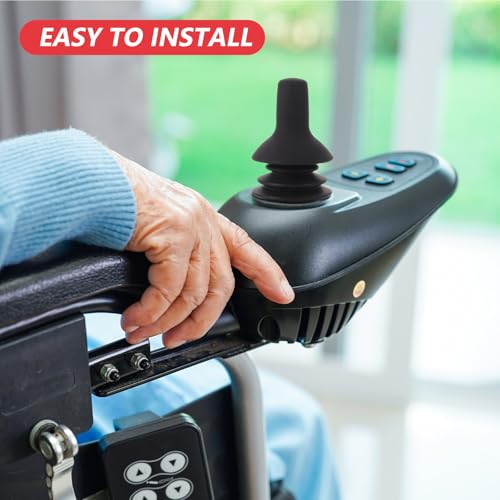 Joystick de silla de ruedas con rotación de 360 grados y base reforzada de gran agarre ergonómico 6